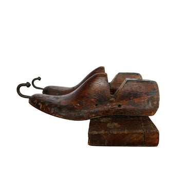 Sammlerstück, antiker Schuhmacher-Farbaufhänger aus Holz