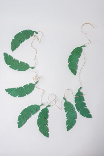 Felt Leaves Garland (Green)