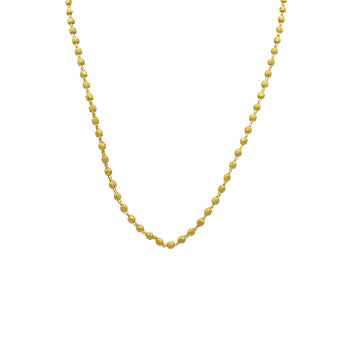 Halskette mit vergoldeten Perlen und Pfefferkorn-Textur