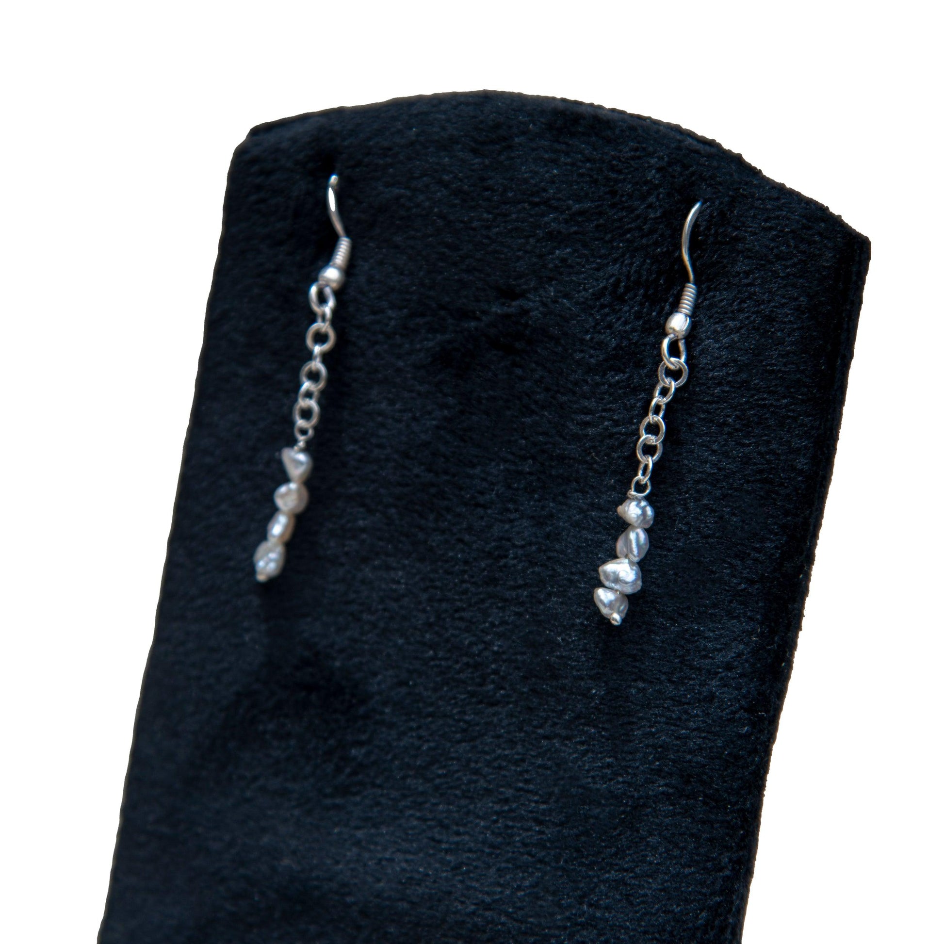 Pearl Dangler Silver Plated Hook Earring - DeKulture DKW-1457-SEJ