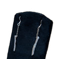 Pearl Sliver Plated Chain Dangler Hook Earring - DeKulture DKW-1468-SEJ
