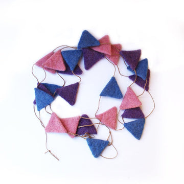 Triangle Felted Garland Set Of 2 - DeKulture DKW-5032-TG