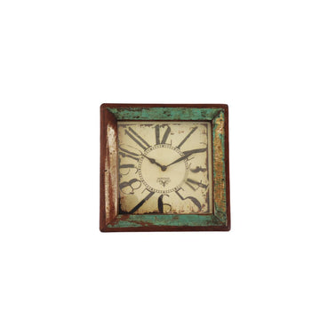 Vintage Uhr mit recyceltem Holzzifferblatt