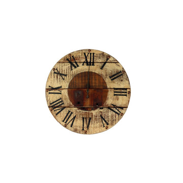 Römische Uhr aus Teakholz