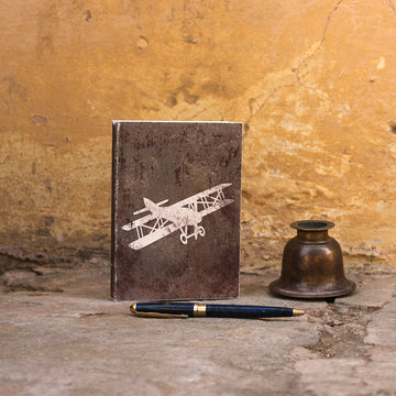 Vintage Glider Plane Art Notebook