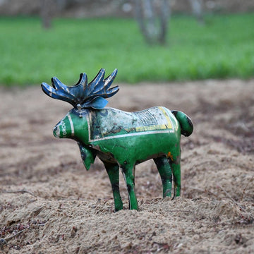Recycled Moose Figurine