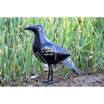 Reclaimed Halloween Crow Figurine