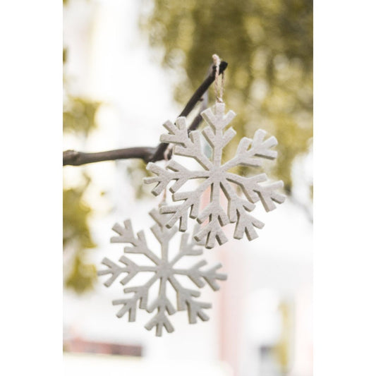 Schneeflocken-Ornament zum Aufhängen, 2er-Set