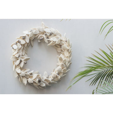 White Wreath Christmas Ornament