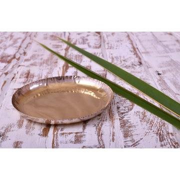 Wrinkled Brass Feather Light Plate