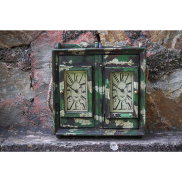 Reclaimed Brick Mould Dual Dial Clock